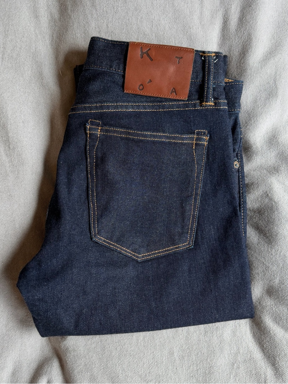 Men’s HIROSHI KATO Dark Indigo Slim Straight Men’s Jeans / 32